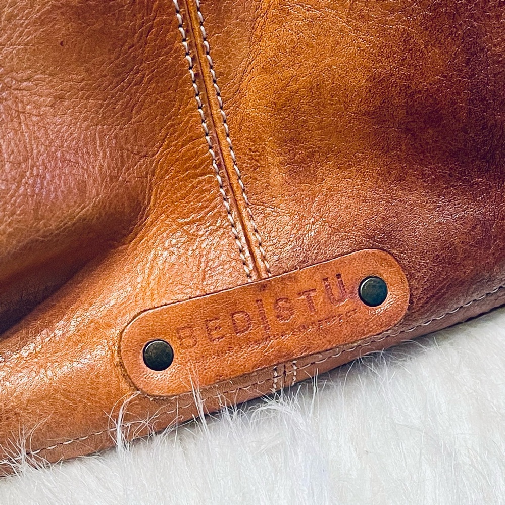 Bed Stu Distressed Tan/Brown Leather Crossbody - Picture 3 of 16